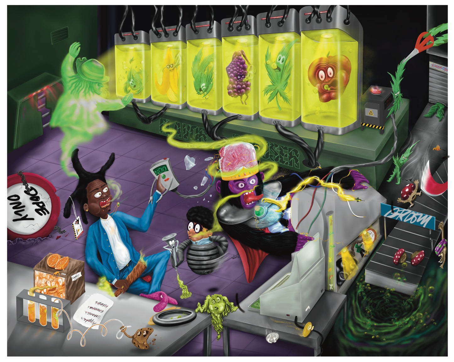 Trippy 420 Terps Psychedelic Laboratory art print